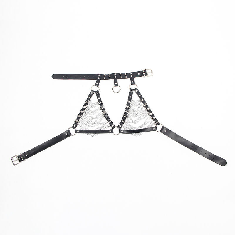 SUBBLIME - HARNESS-BH UND HALSBAND MIT KETTE GRÖSSE S EINHEITSGRÖSSE