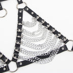 SUBBLIME - HARNESS-BH UND HALSBAND MIT KETTE GRÖSSE S EINHEITSGRÖSSE