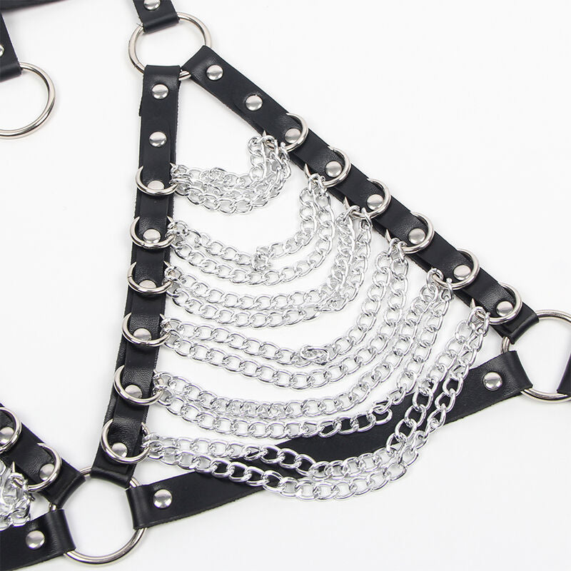 SUBBLIME - HARNESS-BH UND HALSBAND MIT KETTE GRÖSSE S EINHEITSGRÖSSE
