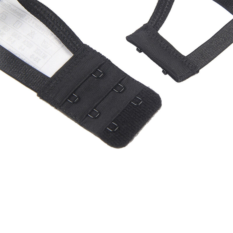 SUBBLIME - 3-TEILIGES SET BH + SLIP + STRUMPFBAND SPITZE SCHWARZ S/M