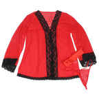 SUBBLIME - TRANSPARENTES SPITZENOBERTEIL ROT S/M