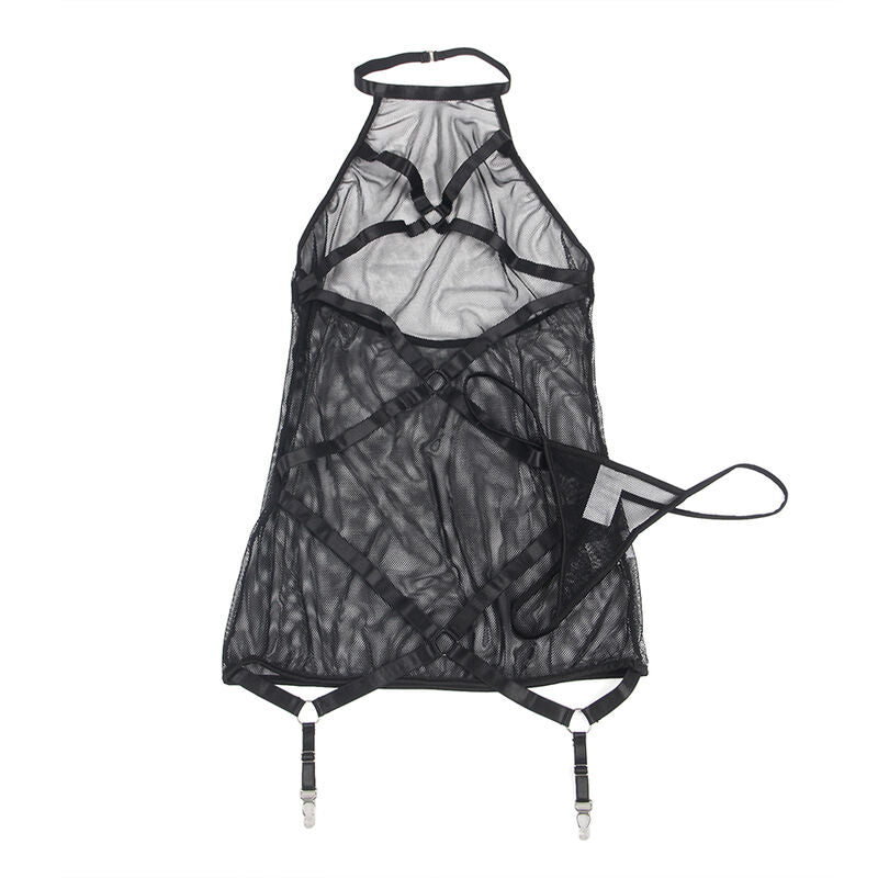 SUBBLIME - TRANSPARENTES NECKHOLDERKLEID SCHWARZ S/M
