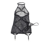SUBBLIME - TRANSPARENTES NECKHOLDERKLEID SCHWARZ S/M