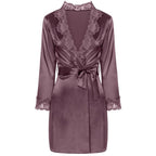 LIVCO CORSETTI FASHION - JACQUELINE LC 90249 MORGENMANTEL + HEMD + SLIP VIOLETT S/M
