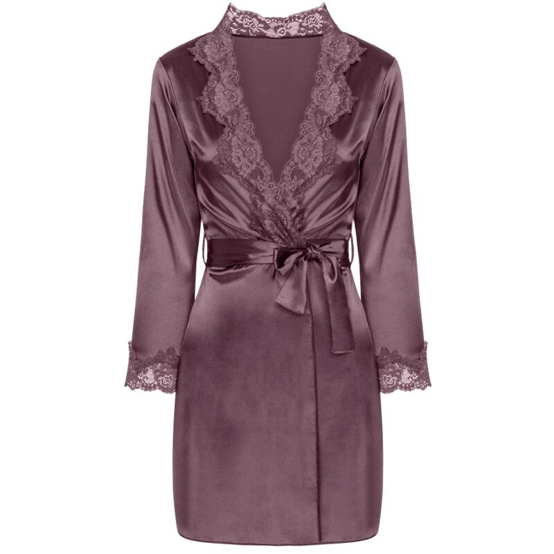 LIVCO CORSETTI FASHION - JACQUELINE LC 90249 MORGENMANTEL + HEMD + SLIP VIOLETT S/M