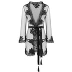 LIVCO CORSETTI FASHION - Morgenmantel + Slip HERINA LC XG056 SCHWARZ EINHEITSGRÖSSE