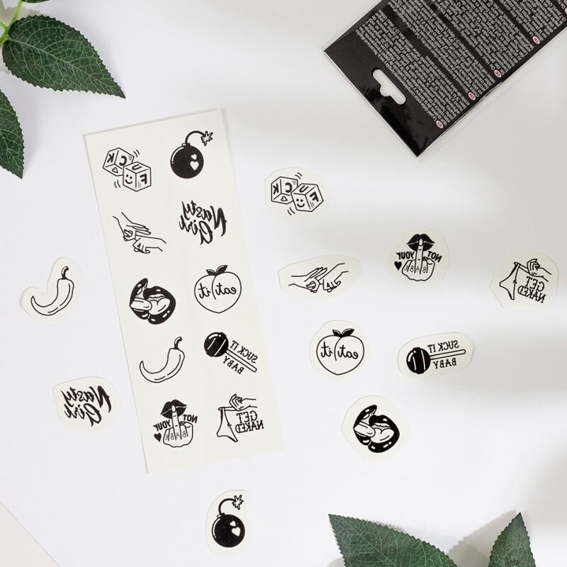 SECRET PLAY - PACK MIT 10 TEMPORÄREN TATTOOS SPICY COLLECTION
