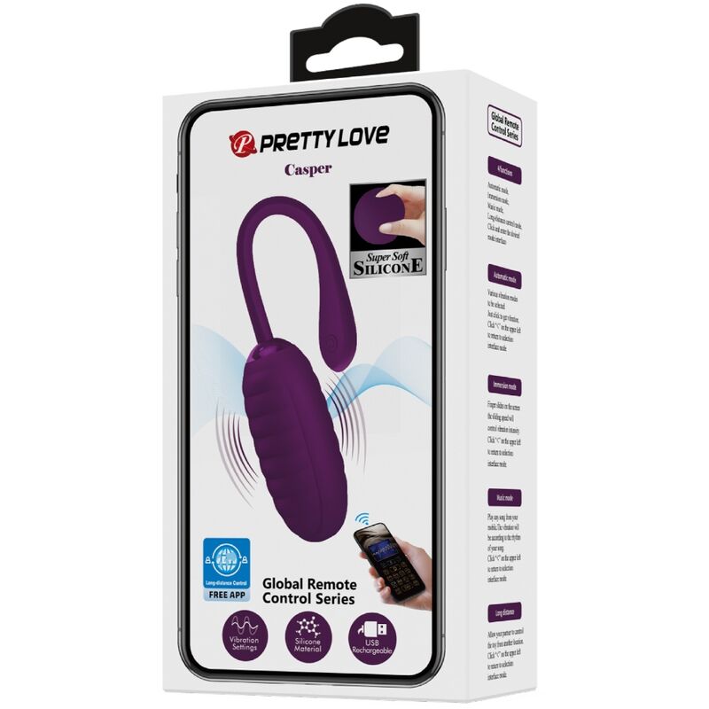 PRETTY LOVE - CASPER VIOLETTES WIEDERAUFLADBARES VIBRIERENDES EI