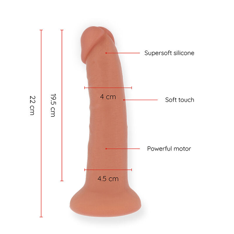 ONINDER – GROSSER BOGOTÁ VIBRATOR 9 GESCHWINDIGKEITEN NATÜRLICH 22 CM – Ø 4,5 CM – GRATIS-APP