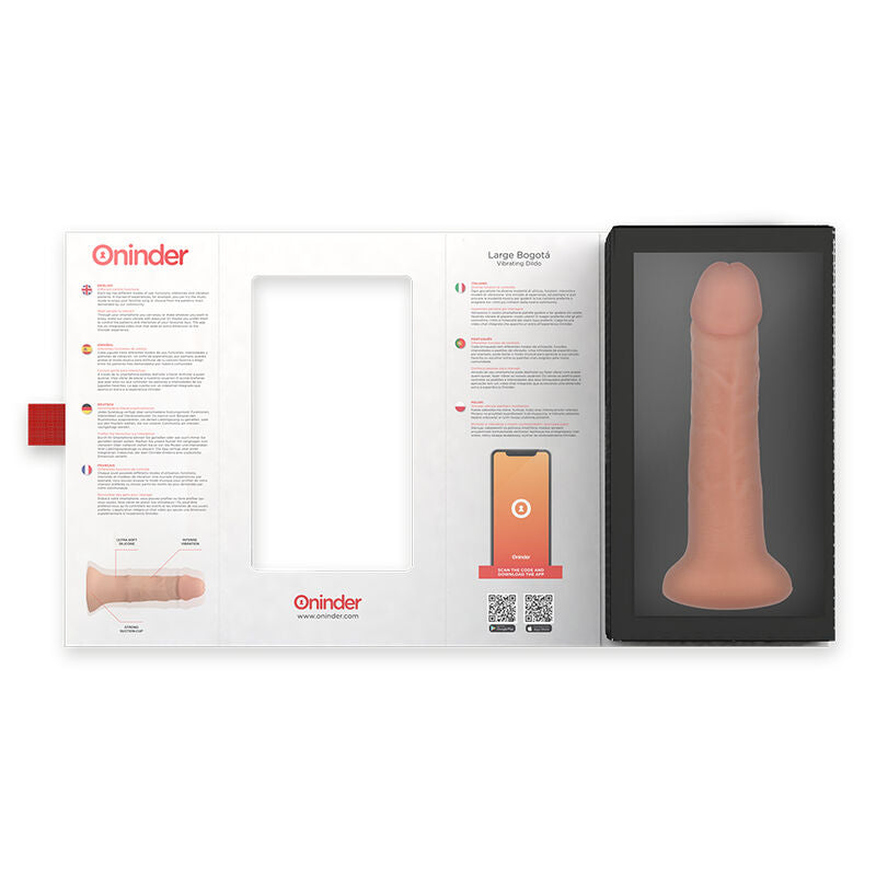 ONINDER – GROSSER BOGOTÁ VIBRATOR 9 GESCHWINDIGKEITEN NATÜRLICH 22 CM – Ø 4,5 CM – GRATIS-APP