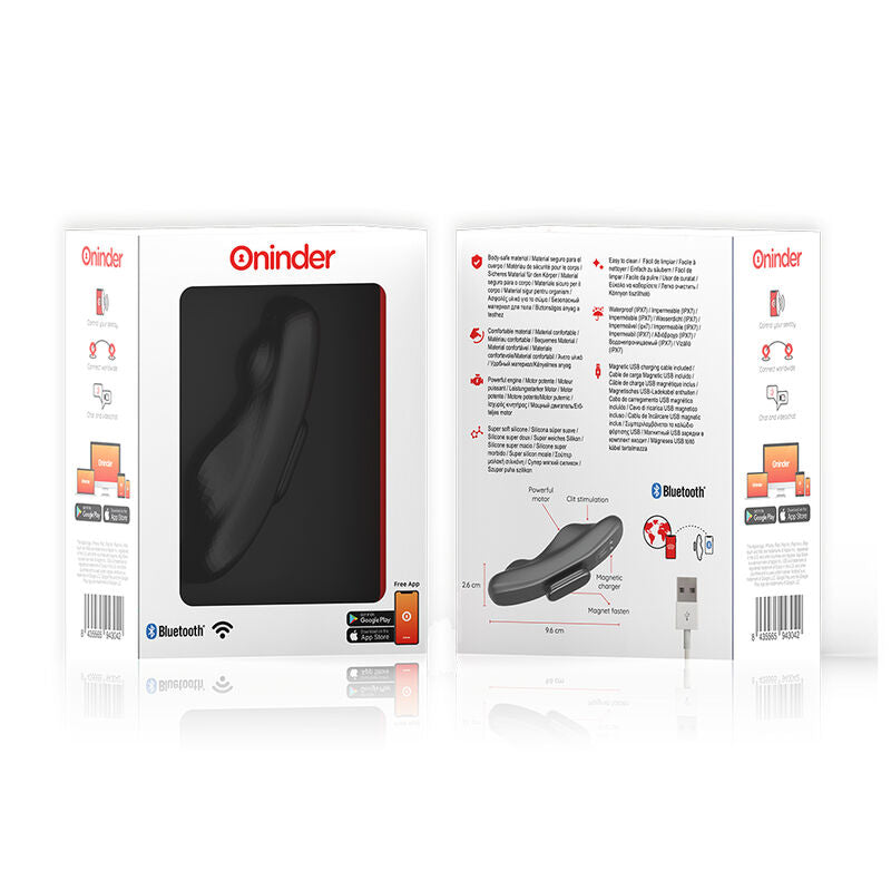 ONINDER - WIEDERAUFLADBARER VIBRATOR MANILA PANTY 9 GESCHWINDIGKEITEN 9,6 CM X 2,6 CM - KOSTENLOSE APP