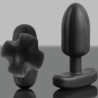ELECTRASTIM - VIERPOLIGER ANALPLUG TARTARE AUS SILIKON, SCHWARZ