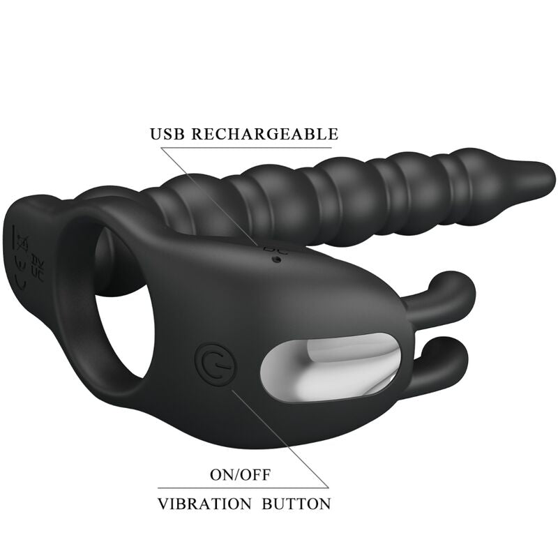 PRETTY LOVE - BLACKNEY PENISRING MIT VIBRATIONSPLUG
