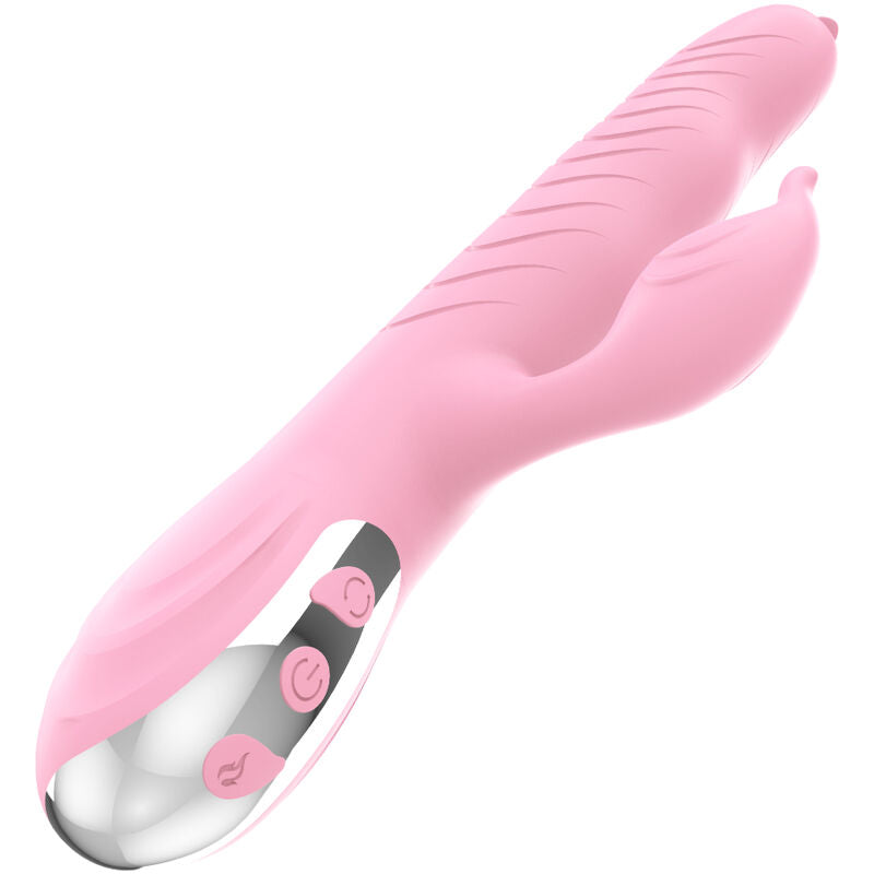 ARMONY - DOPPELTER ZUNGEN-VIBRATOR MARCIA & POUSETTE MIT WÄRMEEFFEKT ROSA