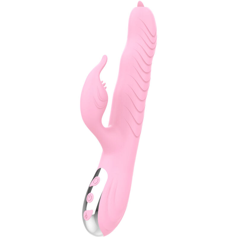 ARMONY - DOPPELTER ZUNGEN-VIBRATOR MARCIA & POUSETTE MIT WÄRMEEFFEKT ROSA