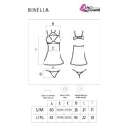 LIVCO CORSETTI FASHION - BINELLA SET BABYDOLL + TANGA NEGRO