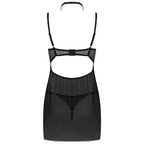 LIVCO CORSETTI FASHION - BINELLA SET BABYDOLL + TANGA NEGRO