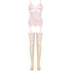 LIVCO CORSETTI FASHION - PERSINNE PEACH SET CORSET + PANTY + MEDIAS