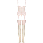 LIVCO CORSETTI FASHION - PERSINNE PEACH SET CORSET + PANTY + MEDIAS