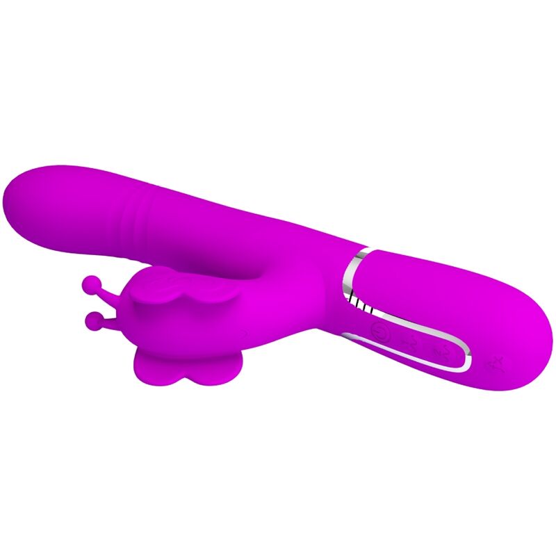 PRETTY LOVE - MULTIFUNKTIONS-VIBRATOR HASE 4-IN-1 SCHMETTERLING FUCHSIA