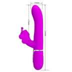 PRETTY LOVE - MULTIFUNKTIONS-VIBRATOR HASE 4-IN-1 SCHMETTERLING FUCHSIA