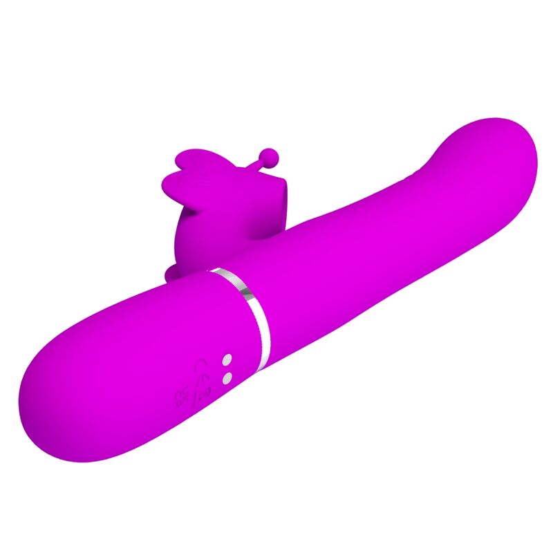 PRETTY LOVE - MULTIFUNKTIONS-VIBRATOR HASE 4-IN-1 SCHMETTERLING FUCHSIA