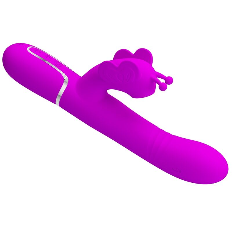 PRETTY LOVE - MULTIFUNKTIONS-VIBRATOR HASE 4-IN-1 SCHMETTERLING FUCHSIA
