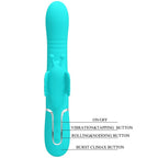 PRETTY LOVE - MULTIFUNKTIONS-KANINCHENVIBRATOR 4-IN-1 SCHMETTERLING AQUA GRÜN
