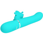PRETTY LOVE - MULTIFUNKTIONS-KANINCHENVIBRATOR 4-IN-1 SCHMETTERLING AQUA GRÜN