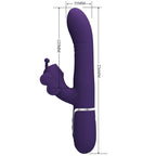 PRETTY LOVE - MULTIFUNKTIONS-KANINCHEN-VIBRATOR 4 IN 1 LILA SCHMETTERLING