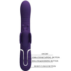 PRETTY LOVE - MULTIFUNKTIONS-KANINCHEN-VIBRATOR 4 IN 1 LILA SCHMETTERLING