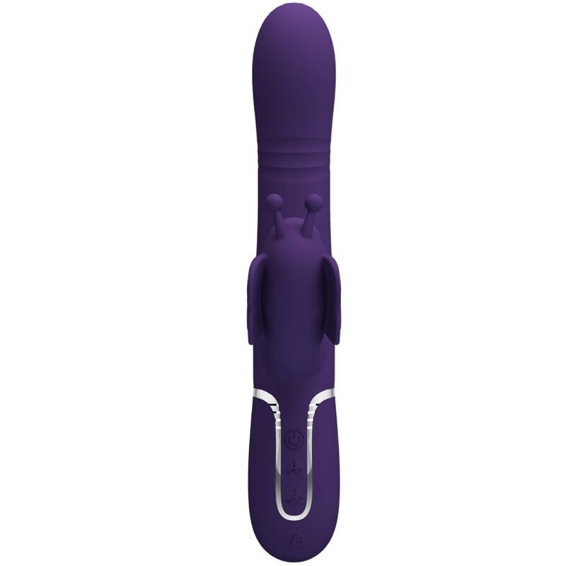 PRETTY LOVE - MULTIFUNKTIONS-KANINCHEN-VIBRATOR 4 IN 1 LILA SCHMETTERLING