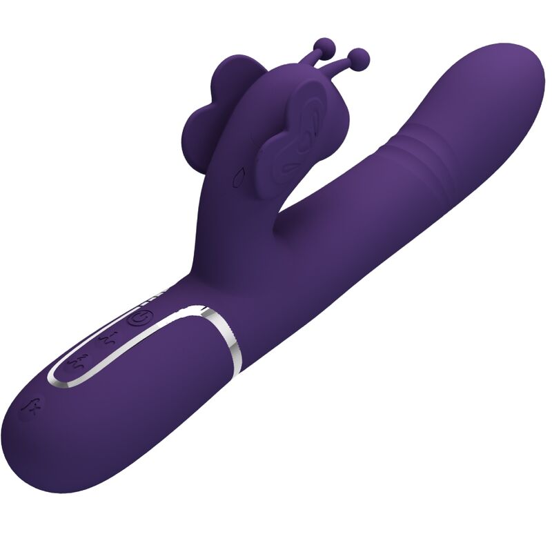 PRETTY LOVE - MULTIFUNKTIONS-KANINCHEN-VIBRATOR 4 IN 1 LILA SCHMETTERLING