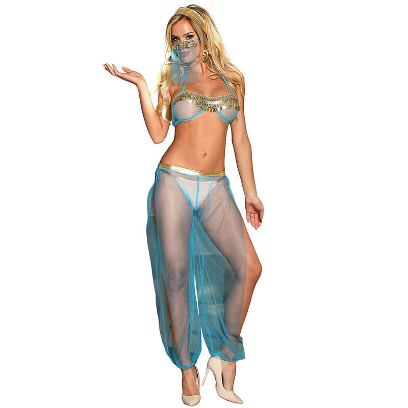 SUBBLIME - WÄSCHE-SET INDIA STYLE BLAU S/M