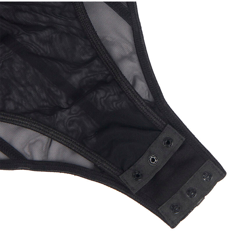 SUBBLIME - BODY MIT TRÄGERN, KETTE, SCHWARZ, S/M