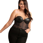 SUBBLIME - BODY MIT TRÄGERN, KETTE, SCHWARZ, S/M