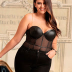 SUBBLIME - BODY MIT TRÄGERN, KETTE, SCHWARZ, S/M
