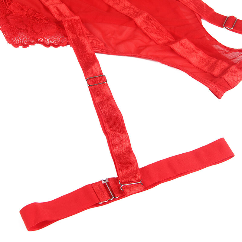 SUBBLIME - TEDDY MIT STRAFBAND UND ROTEN BRUSTRIEMCHEN S/M