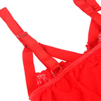 SUBBLIME - TEDDY MIT STRAFBAND UND ROTEN BRUSTRIEMCHEN S/M