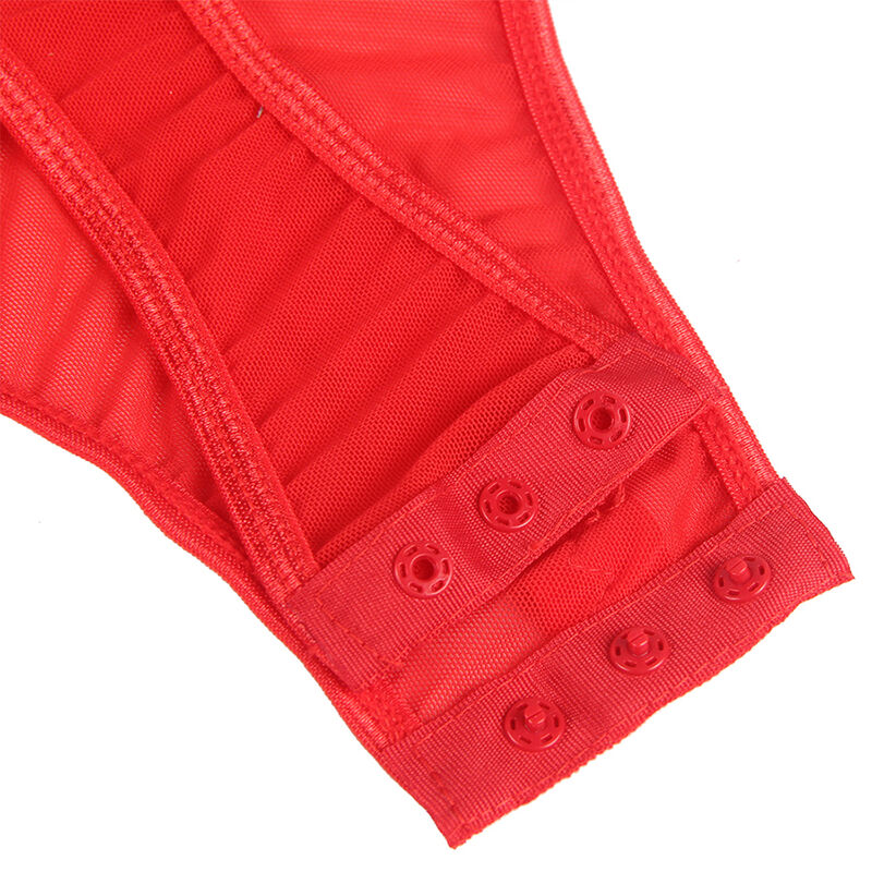 SUBBLIME - TEDDY MIT STRAFBAND UND ROTEN BRUSTRIEMCHEN S/M