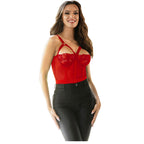 SUBBLIME - TEDDY MIT STRAFBAND UND ROTEN BRUSTRIEMCHEN S/M