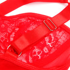 SUBBLIME - TEDDY MIT SPITZEN- UND TRÄGERDETAIL ROT S/M