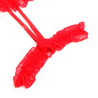 SUBBLIME - TEDDY MIT SPITZEN- UND TRÄGERDETAIL ROT S/M