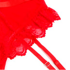 SUBBLIME - TEDDY MIT SPITZEN- UND TRÄGERDETAIL ROT S/M