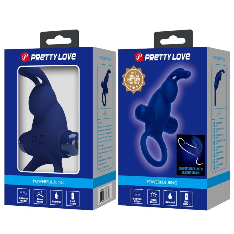 PRETTY LOVE - JIRO HASENRING MIT VIBRATION BLAU