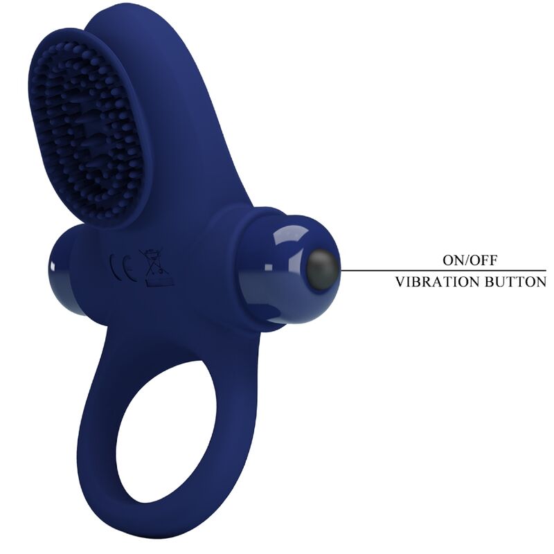 PRETTY LOVE - VIBRIERENDER COCKRING BLAU