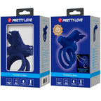 PRETTY LOVE - JAMELE DOPPELRING MIT VIBRATION & BLAUEM SCHMETTERLINGSSTIMULATOR