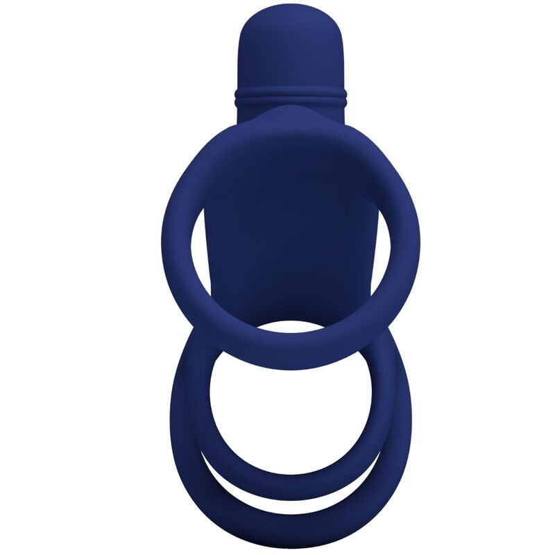 PRETTY LOVE - VIBRIERENDER RING ELISH MIT ERWEITERUNG BLAU