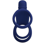 PRETTY LOVE - VIBRIERENDER RING ELISH MIT ERWEITERUNG BLAU
