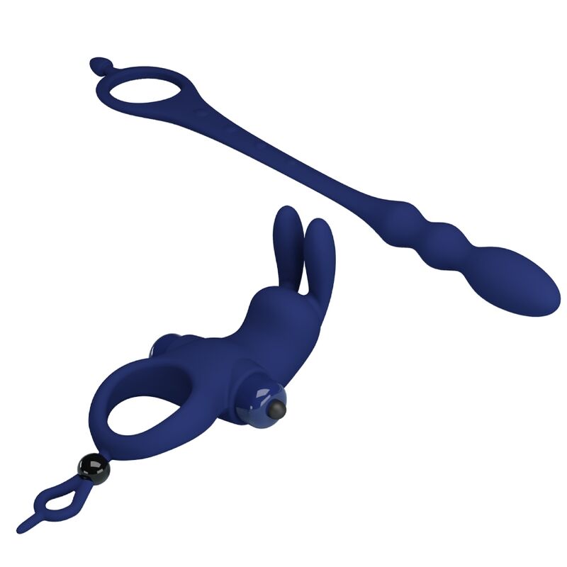 PRETTY LOVE - AYAD VIBRATOR-HASENRING MIT BLAUEM PLUG